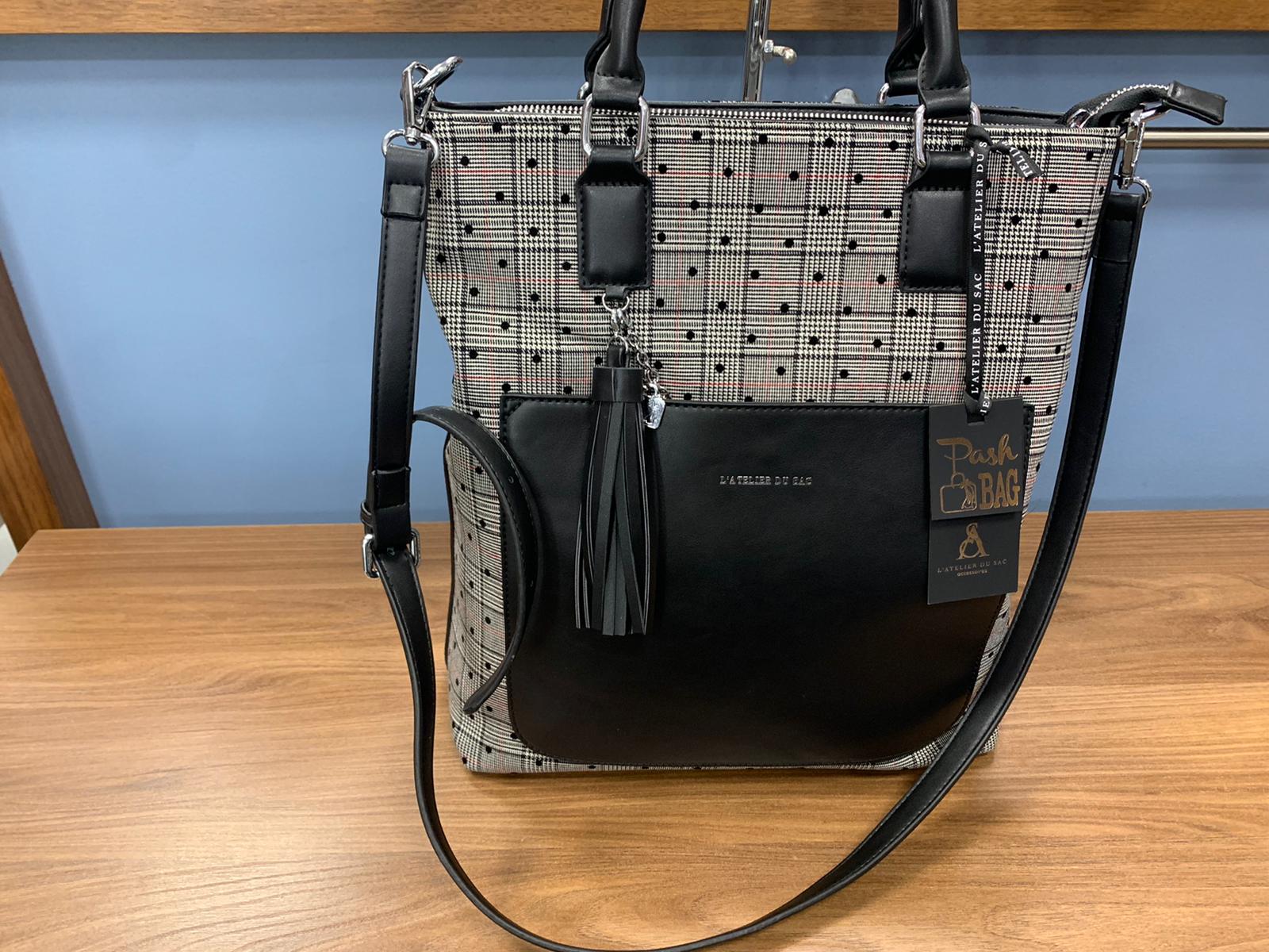 borsa shopping pash bag tessuto e pashmina